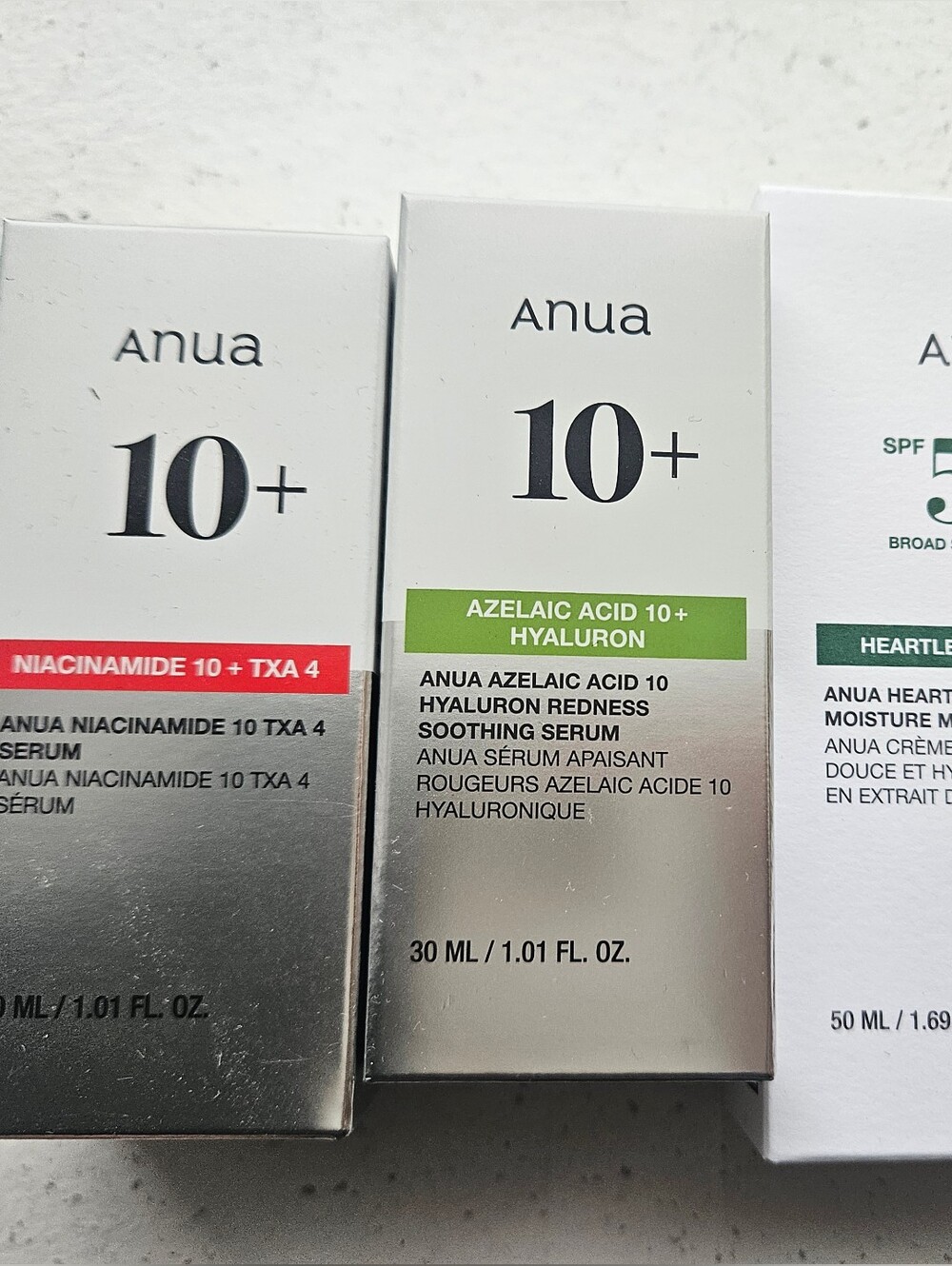 ANUA 3-Piece K-Beauty Bundle | NEW/SEALED | Serum + Serum + SPF 50+